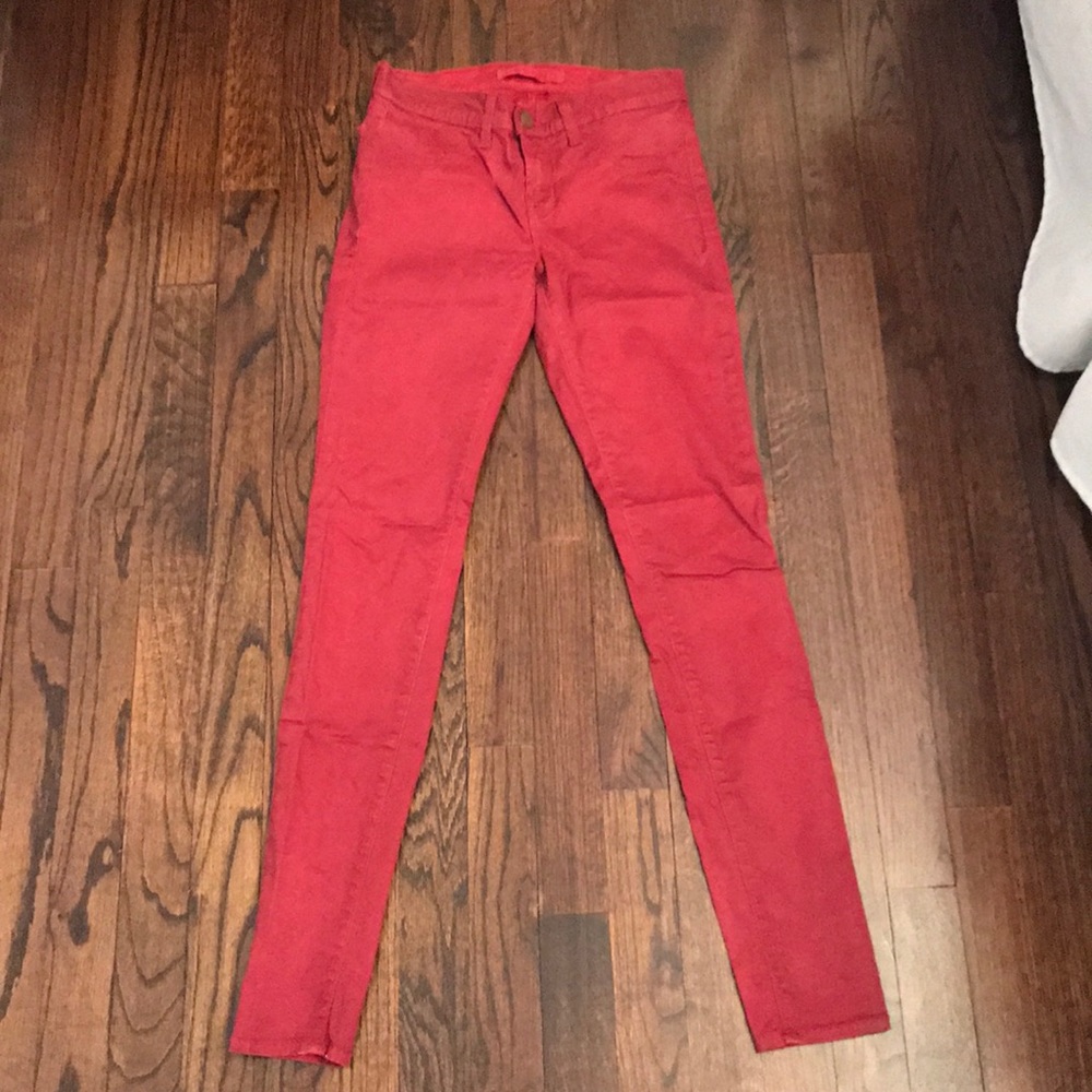 JBrand Size 25 Coated red jeans